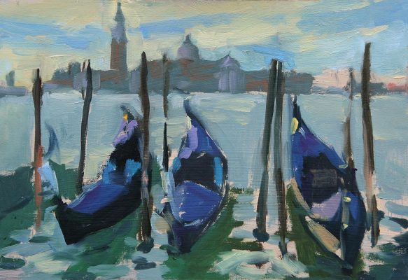 Góndolas y San Giorgio Maggiore
